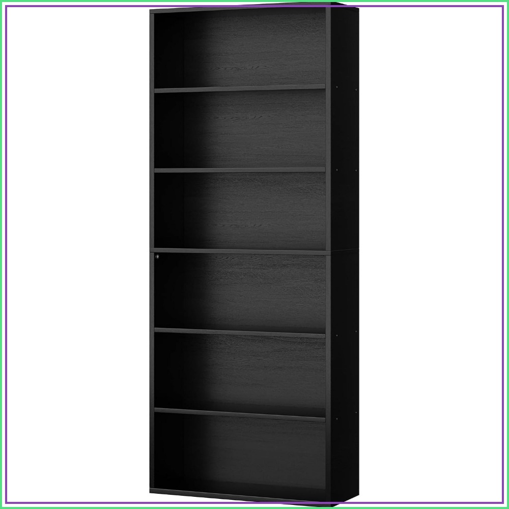 Home Office In Living Room - 6-stufiges offenes Bücherregal, 70,6 Zoll hoch,