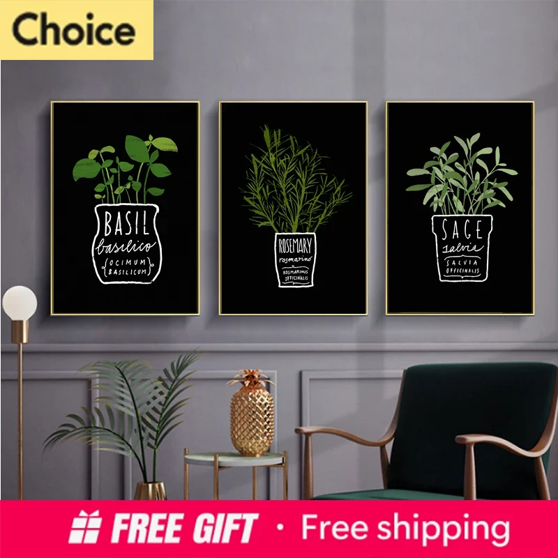 Home Office Depot - Leinwandgemälde mit Topfpflanzen, Poster und Drucke