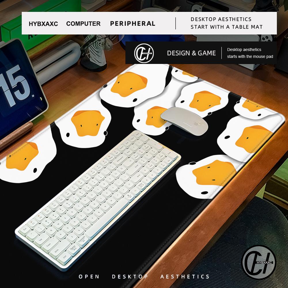 Home Office Questions - Niedliches Enten-Themen-Design, Fragezeichen-Ente XXL Großes Mauspad,