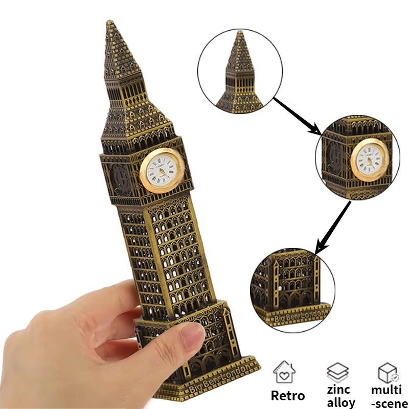 Home Office Icon - Hochwertiges Souvenir der ikonischen Big-Ben-Statue in