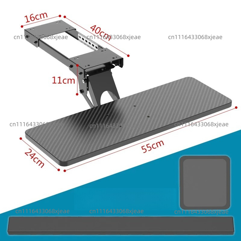 Keyboard Tray Under Desk - Unter-Schreibtisch-Tastaturschublade mit verschiebbarer, verstellbarer Mausbretter und