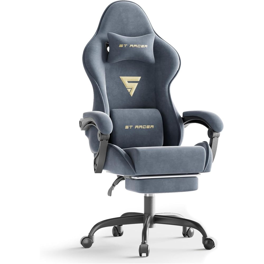 Ergonomic Office Chair - Ergonomischer Gaming-Stuhl mit Fußstütze und Massage,