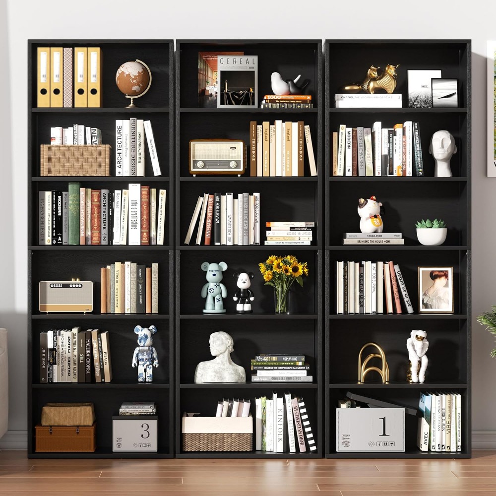 6-stufiges offenes Bücherregal – Home Office In Living Room Bewertung und Preis