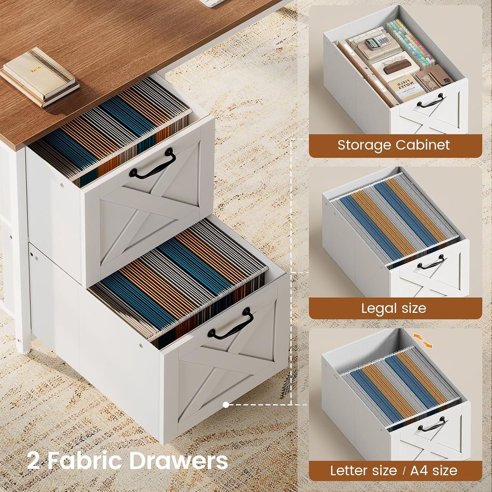 L-förmiger Schreibtisch mit Au – Home Office With Two Desks Bewertung und Preis