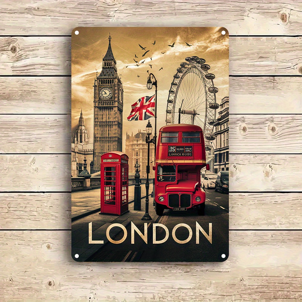 Vintage London Aluminium-Wandk – Home Office Icon Bewertung und Preis
