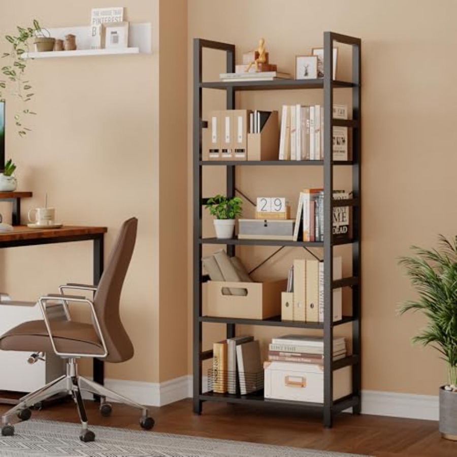 5-stöckiges Bücherregal, Moder – Home Office In Living Room Bewertung und Preis