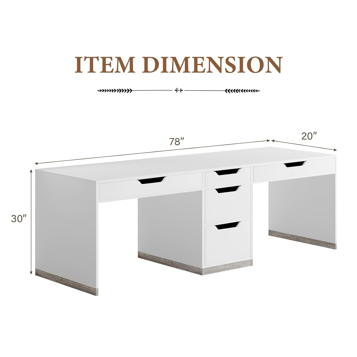 78 Zoll großer Zweipersonen-Sc – Home Office With Two Desks Bewertung und Preis