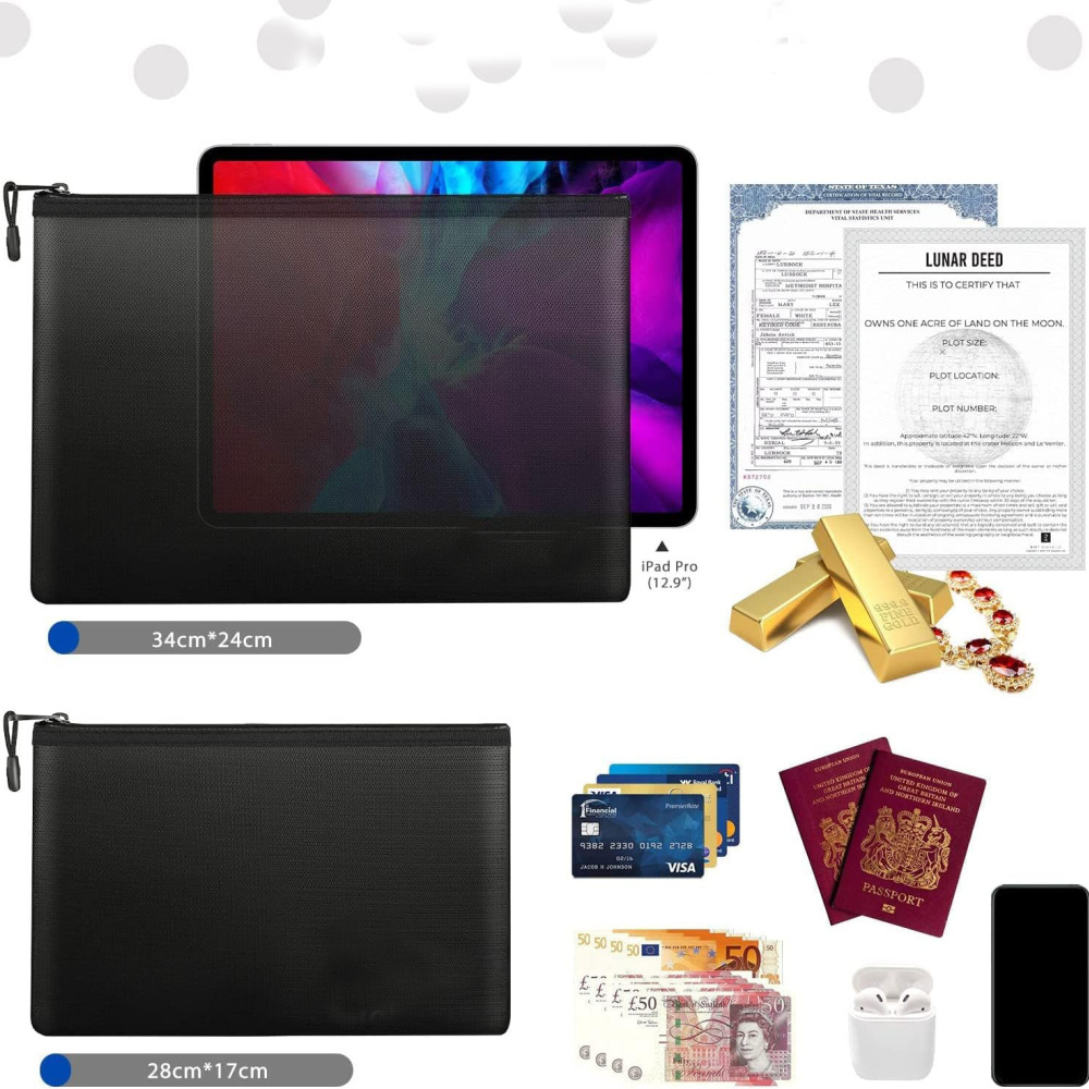 Feuerfeste Dokumententasche, w – Home Office For Passport Bewertung und Preis