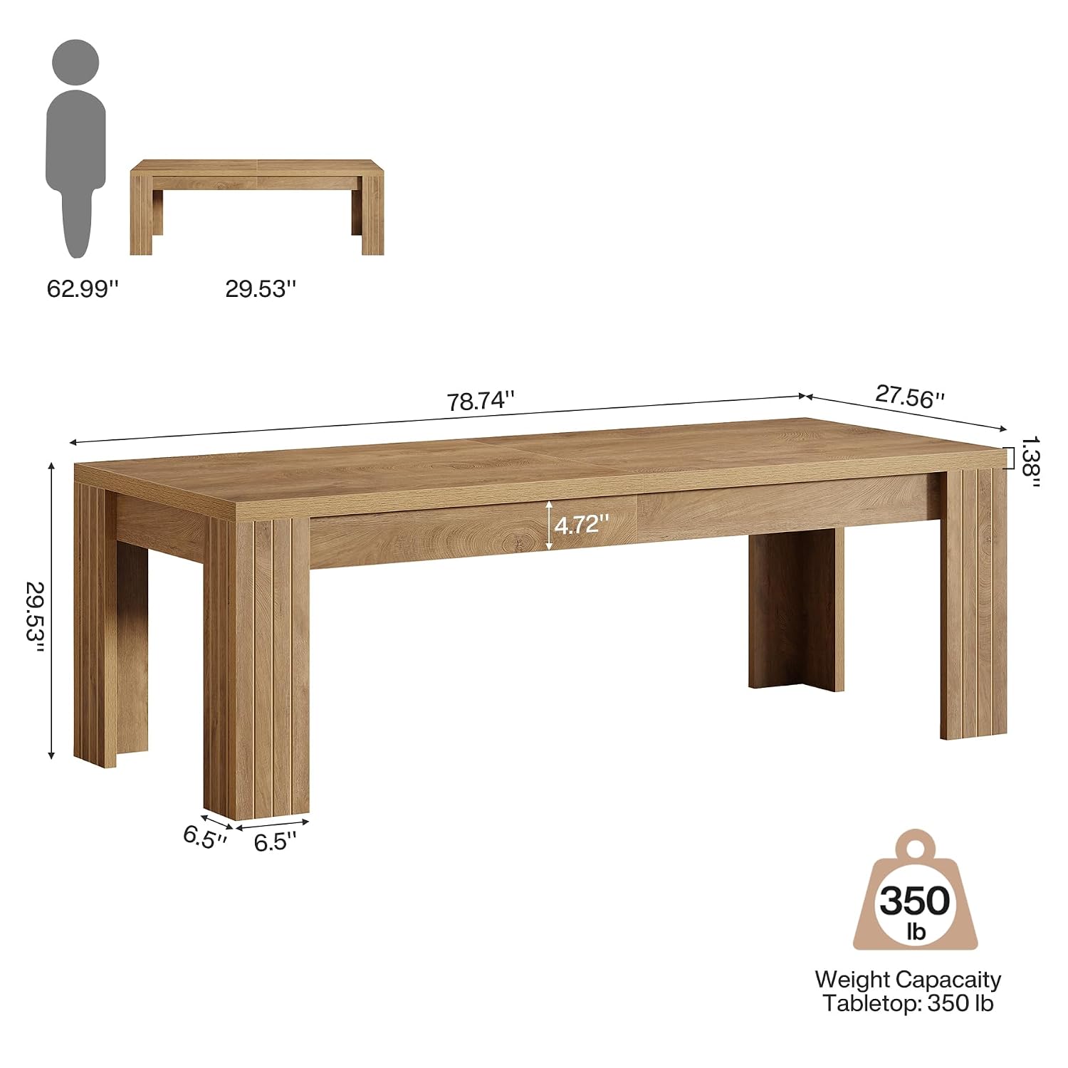 78,7-Zoll extra langer Compute – Home Office With Two Desks Bewertung und Preis
