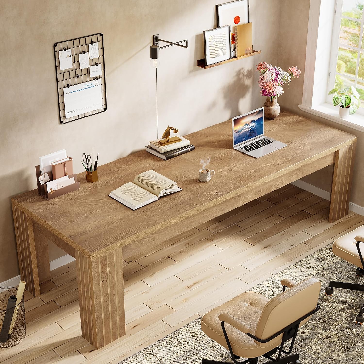 78,7-Zoll extra langer Compute – Home Office With Two Desks Bewertung und Preis