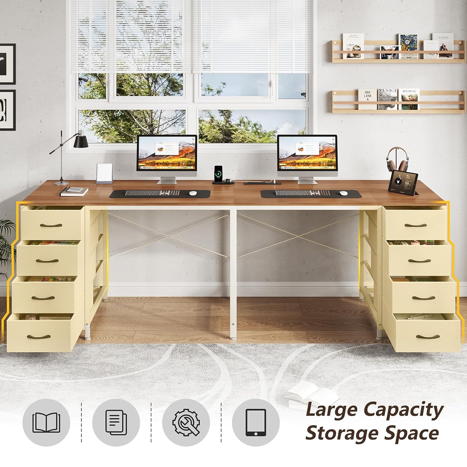 2-Personen-Schreibtisch mit 8  – Home Office With Two Desks Bewertung und Preis